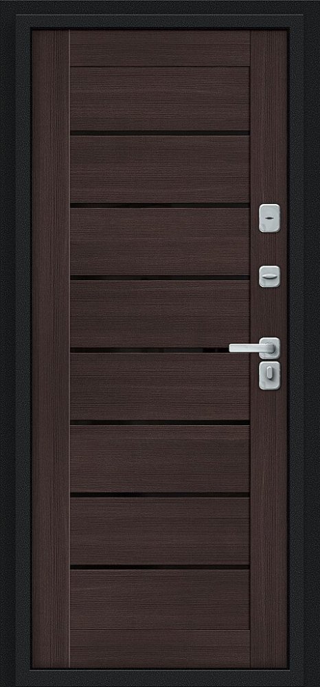 Товар Дверь Браво Thermo Техно Декор-2 Букле черное/Wenge Veralinga DIS006772